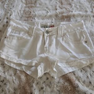 Juniors White Shorts